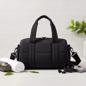 Quilted Nylon Gym Bag